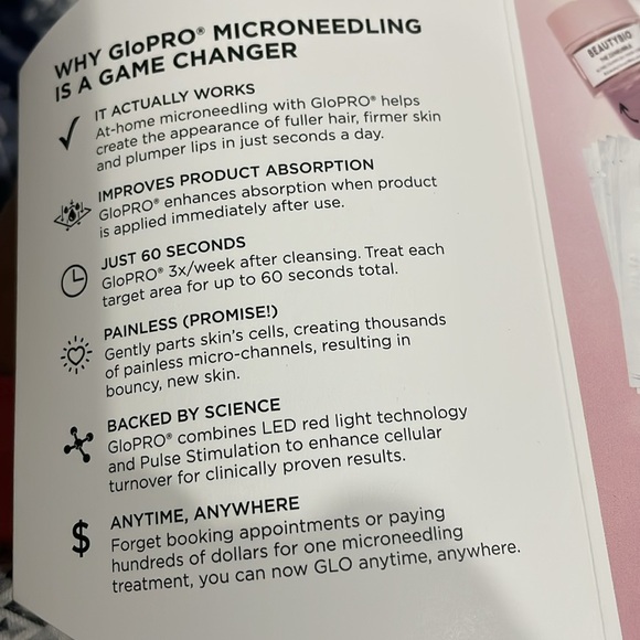*new* *sealed* GLO-PRO MICRONEEDLING SET FOR SCALP NECK FACE BACK OF HANDS - Picture 6 of 9